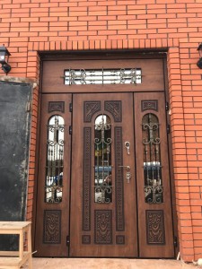 Белорусская двупольная дверь Русь с фрамугами