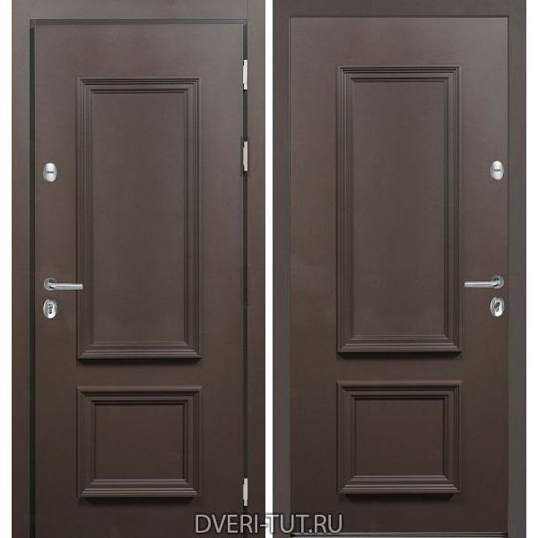 Металлическая дверь Алерт для квартиры и дома коричневая